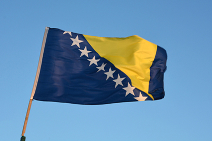 Vlag Bosni en Herzegovina